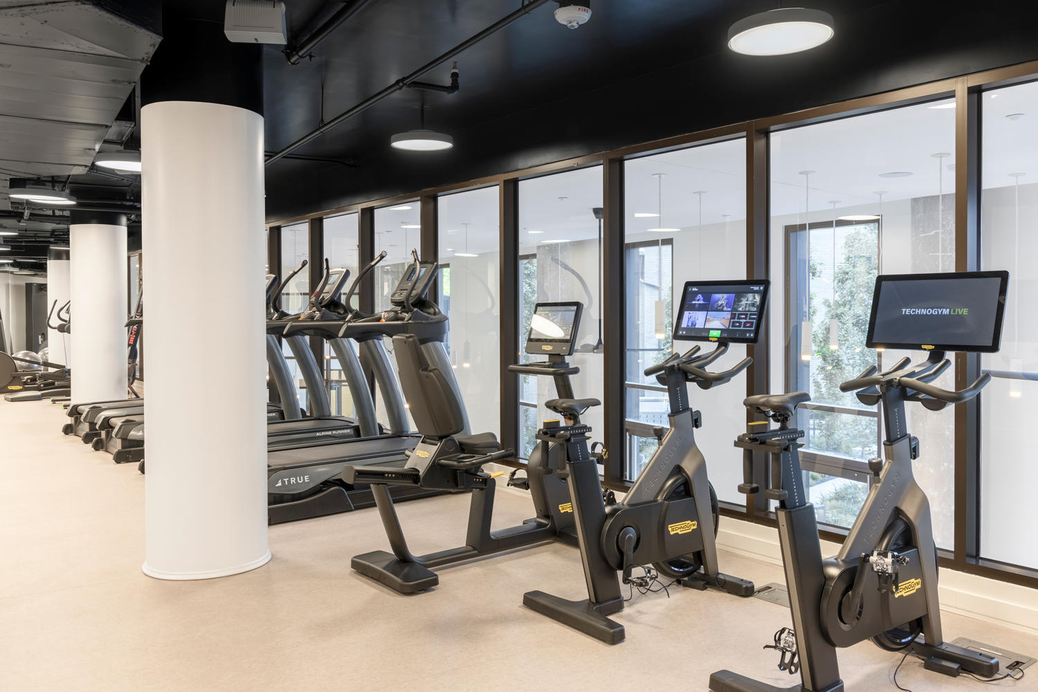 Cutting-edge fitness center featuring Technologym equipment