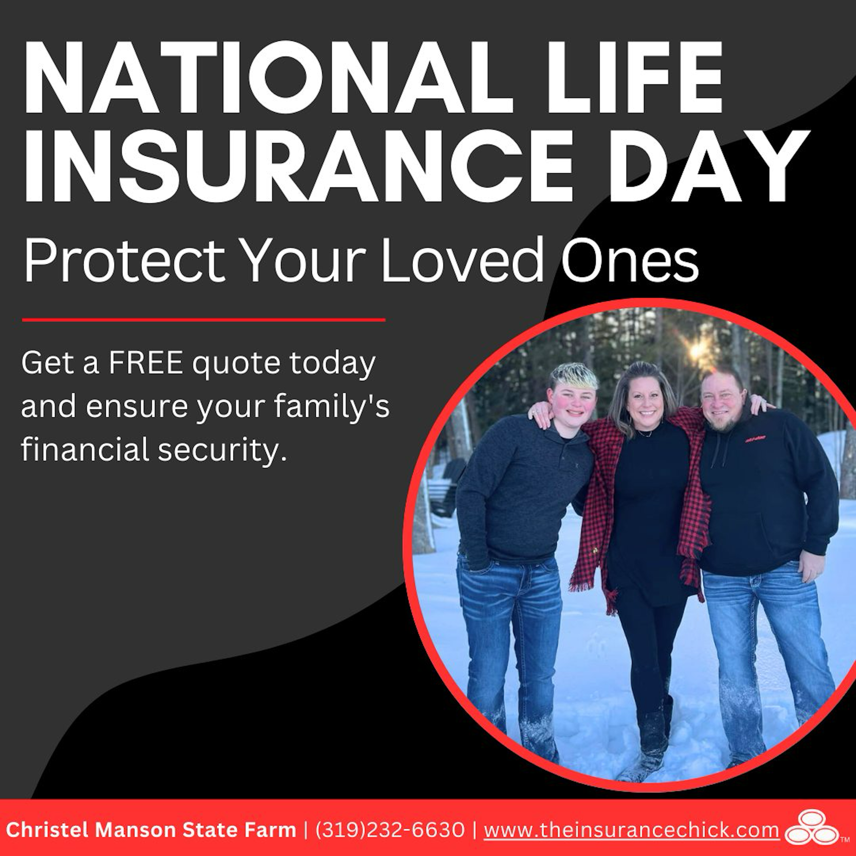 Happy National Life Insurance Day! Did you know life insurance is often more affordable than you think? Call for a quote today and secure your loved ones' future!