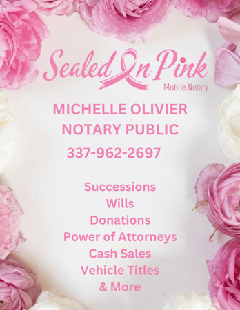 Images Sealed In Pink Mobile Notary