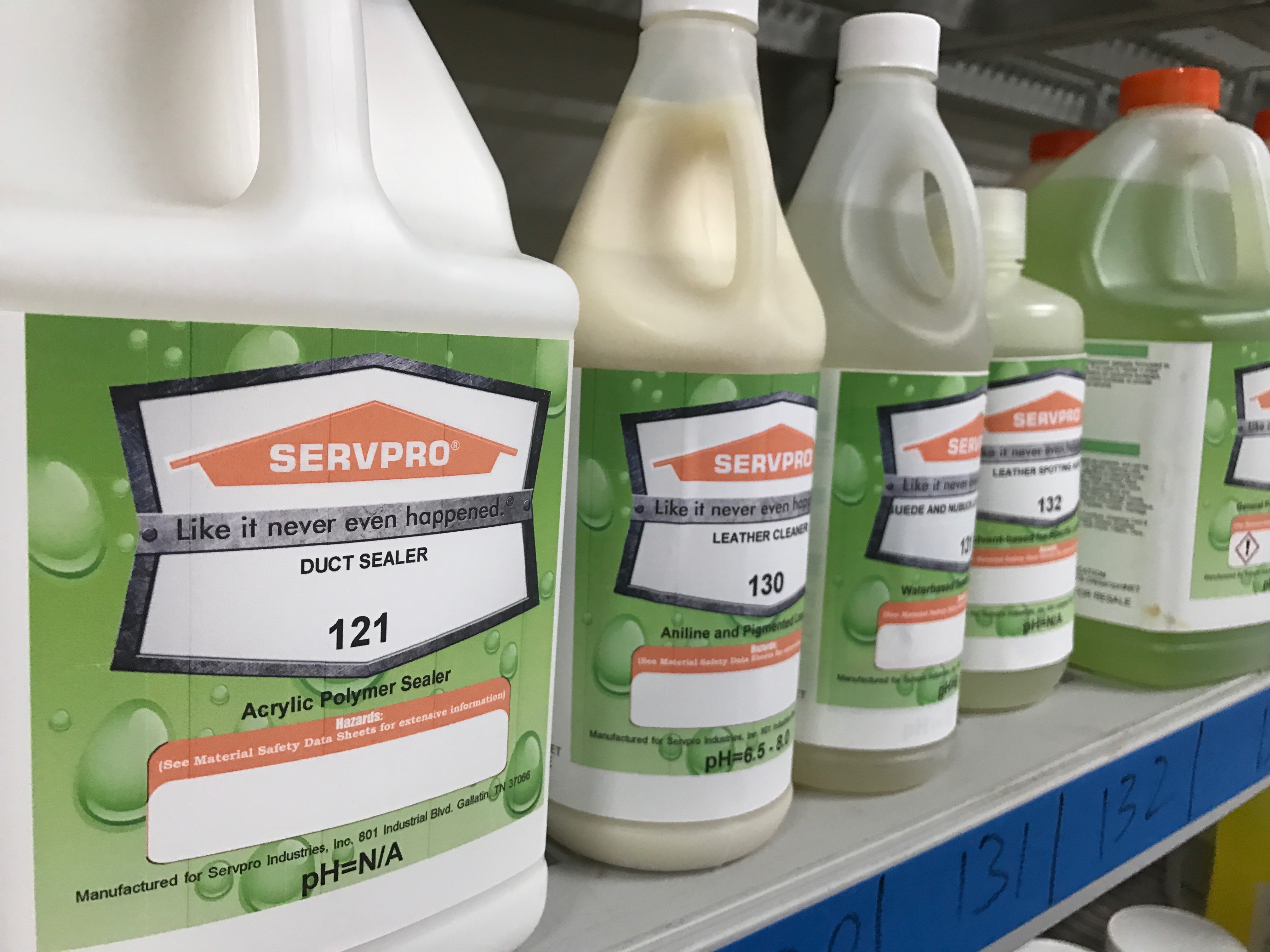 SERVPRO Professional Cleaning Products.