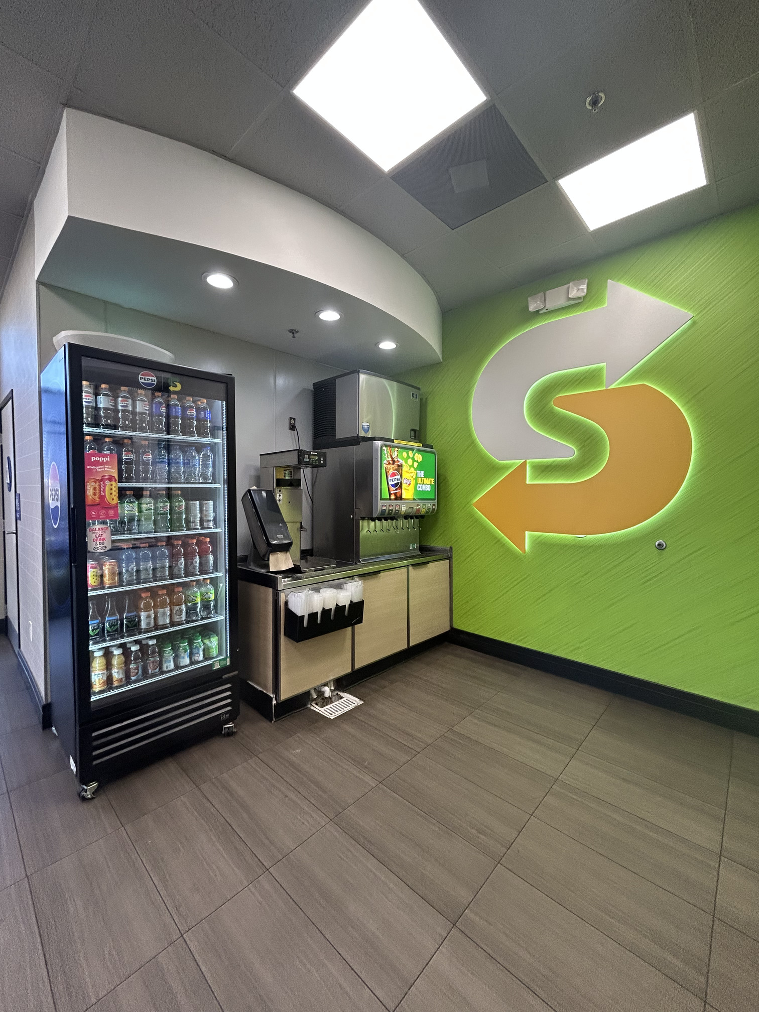 Inside drink station