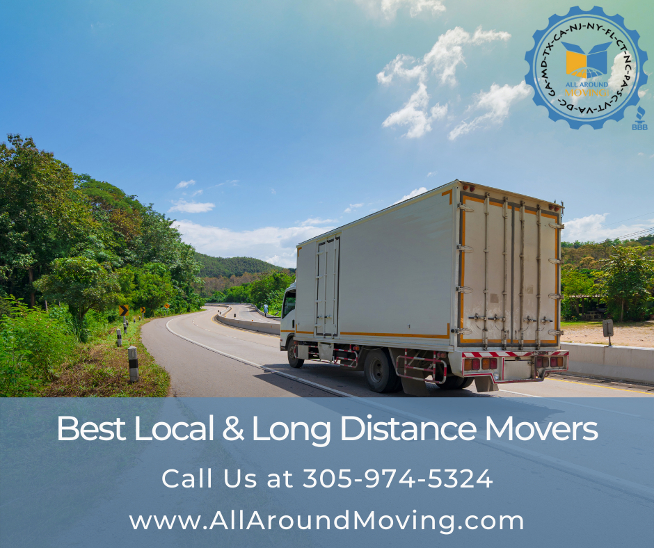 For all your local and long-distance moving needs in Florida, All Around Moving Services Company is your go-to solution. With a solid reputation for excellence in the industry, they offer reliable and efficient relocation services tailored to meet the diverse requirements of individuals and businesses across the state. Whether you're moving within your local neighborhood or embarking on a long-distance journey, All Around Moving Services Company has you covered. Their team of skilled movers is experienced in handling both local and long-distance moves, ensuring that your belongings are transported safely and securely to your new destination. Request your moving quote today and experience the professionalism and customer-centric approach that All Around Moving Services Company is known for. Let them take the stress out of your move and provide you with a seamless and hassle-free relocation experience.