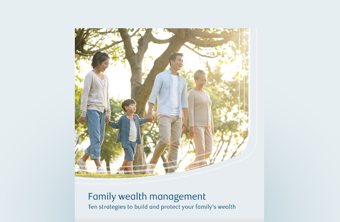 Cover of the family wealth guide featuring a multigenerational family.