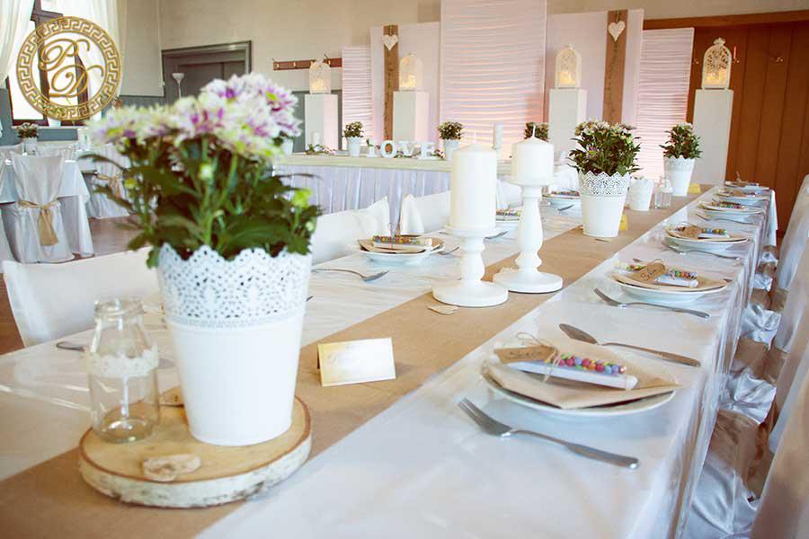 Hochzeits-Tischdekoration von Pader-Deko