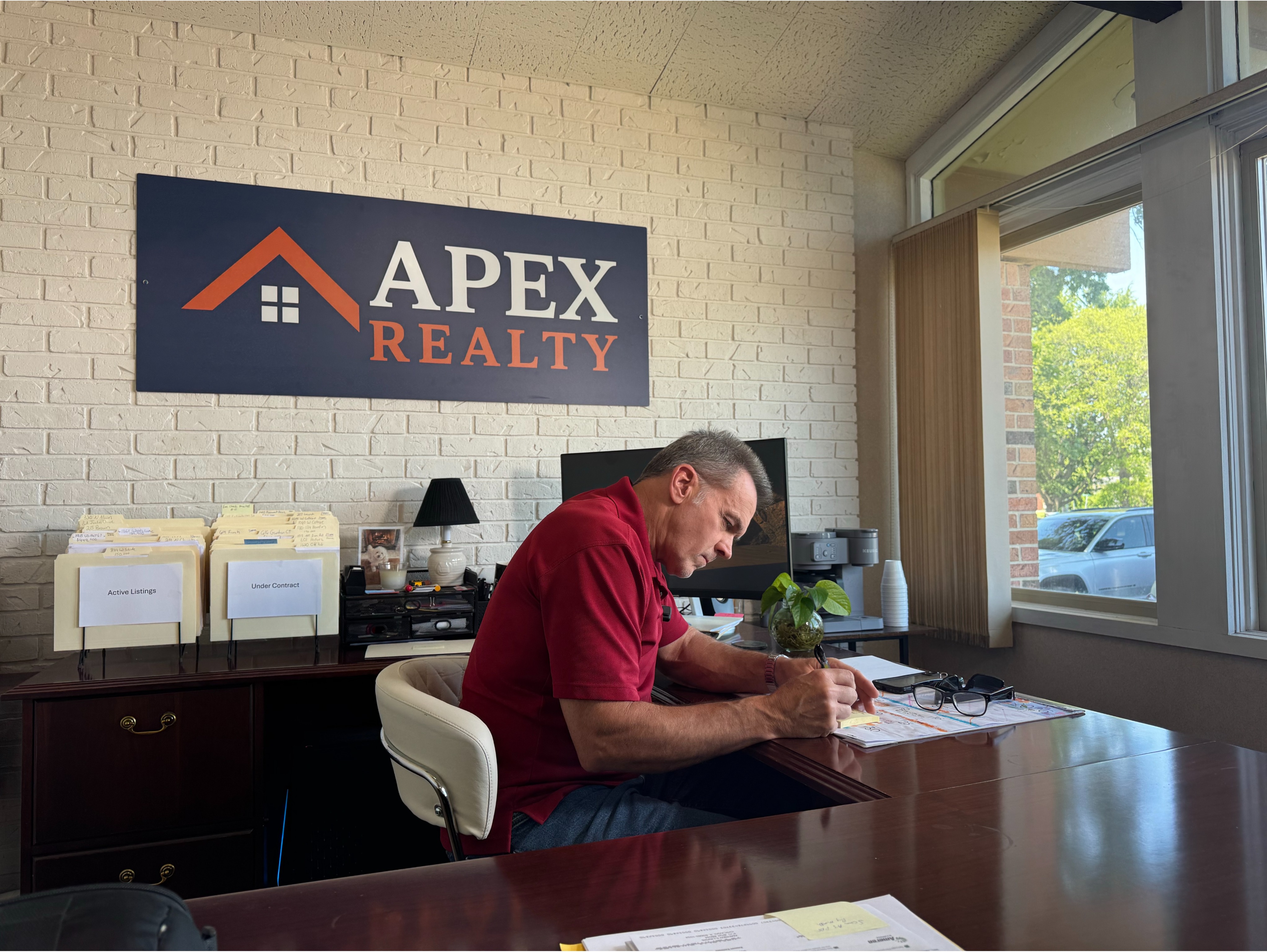Apex Realty office interior in Jacksonville, Illinois — Central Illinois real estate brokerage