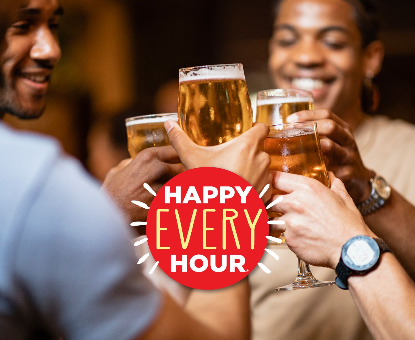 It's always a good time at TGI Fridays with our Happy Hour featuring $4 cocktails and $2 beer, all day, every day. And now, look forward to Wing Night Mondays with 50 cent wings from 5 pm-close EVERY Monday. Dine-In only. See restaurant for details.