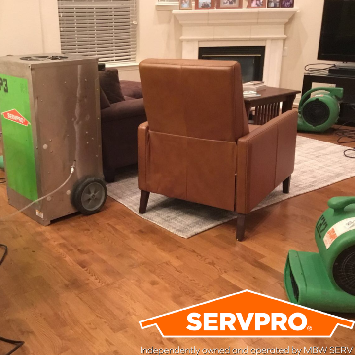 SERVPRO of North Richland Hills equipment at a water damage