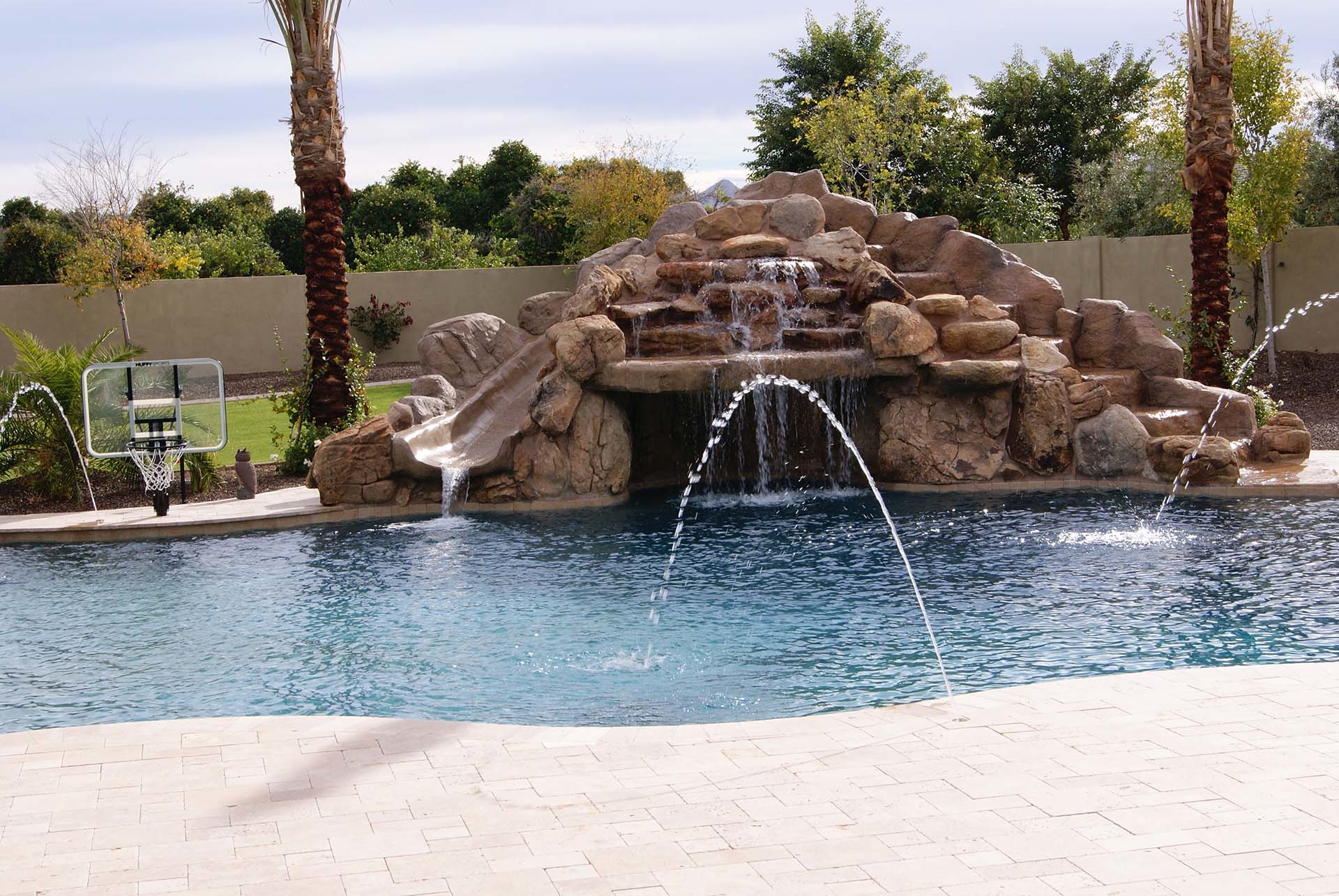 No Limit Pools Other Projects - Rock Waterfall No Limit Pools & Spas Mesa (602)421-9379