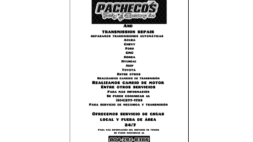 Images Pacheco's Towing & Recovery Inc.