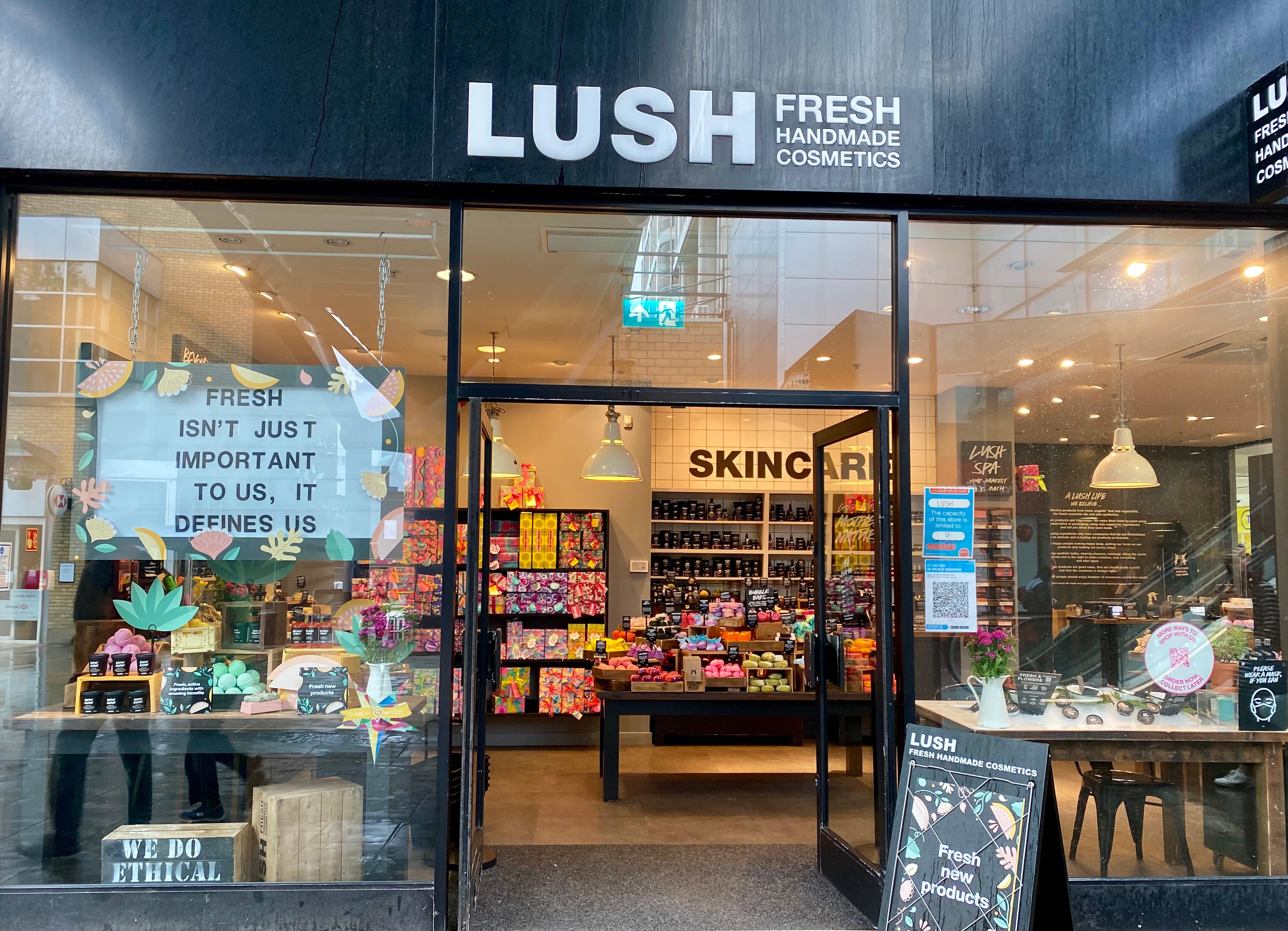 Swindon Lush Store Front Lush Cosmetics Swindon Swindon 01793 524980