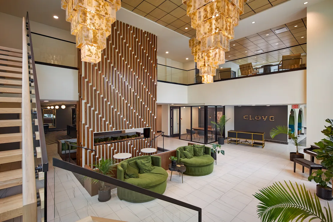 Luxurious lobby reception