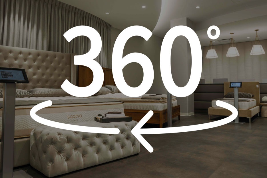 Interactive 3D virtual tour of the Saatva Viewing Room in Denver, Colorado.