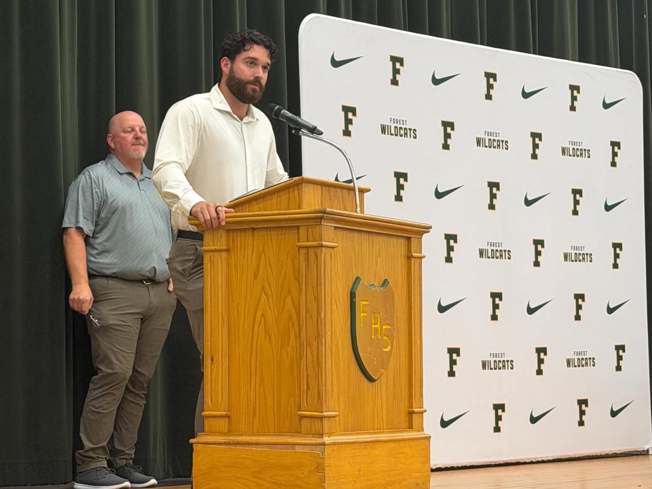 We participated in Forest High School's Principal's Award program, recognizing the academic accomplishments of student athletes. These students have balanced athletics with challenging coursework and demonstrated discipline, hard work and perseverance throughout the school year. Congratulations to all the award recipients!