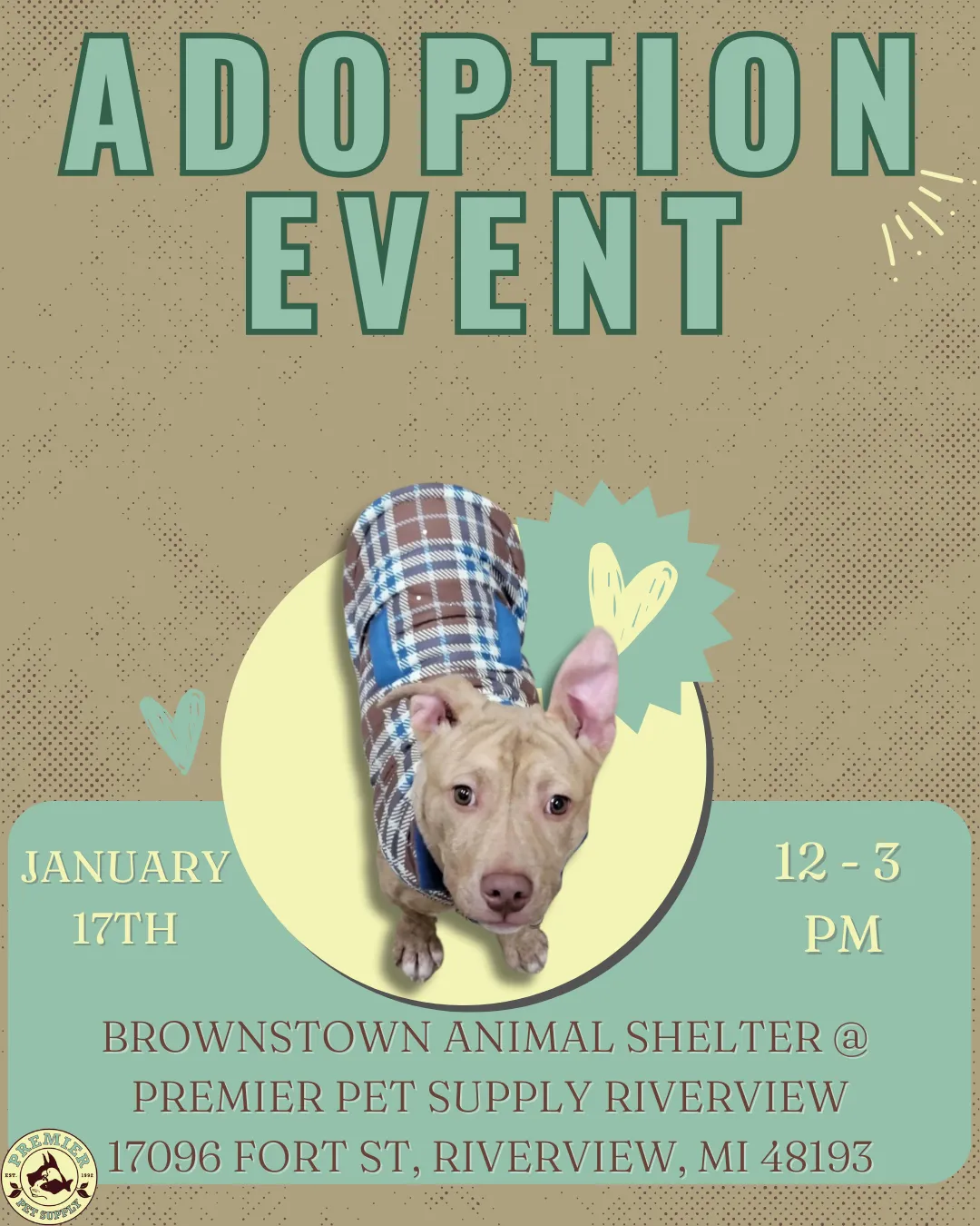 Image of Local Pet Event BROWNSTOWN ANIMAL SHELTER ADOPTION EVENT | RIVERVIEW Nearby