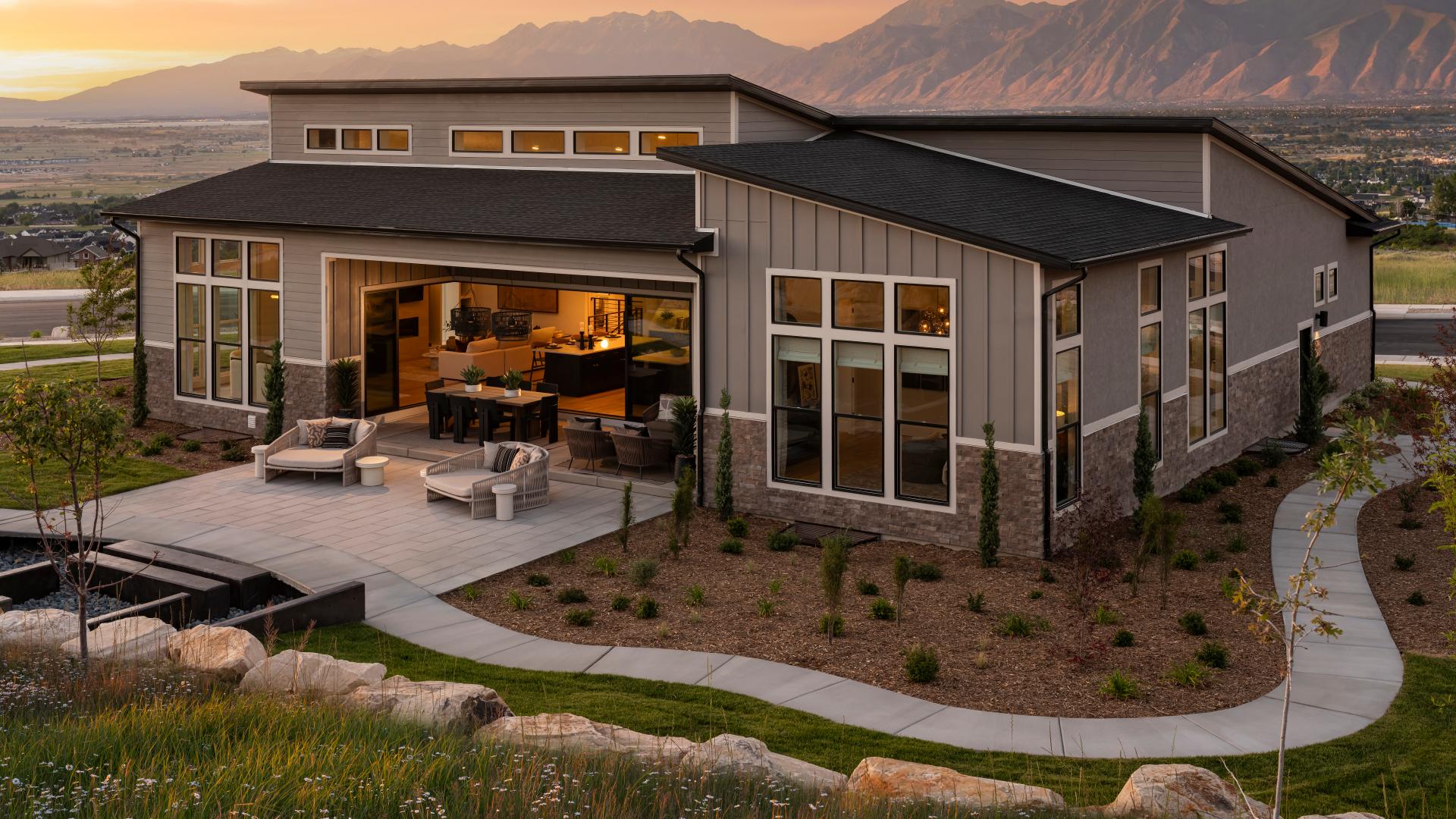 Elegant outdoor living spaces with incredible mountain views