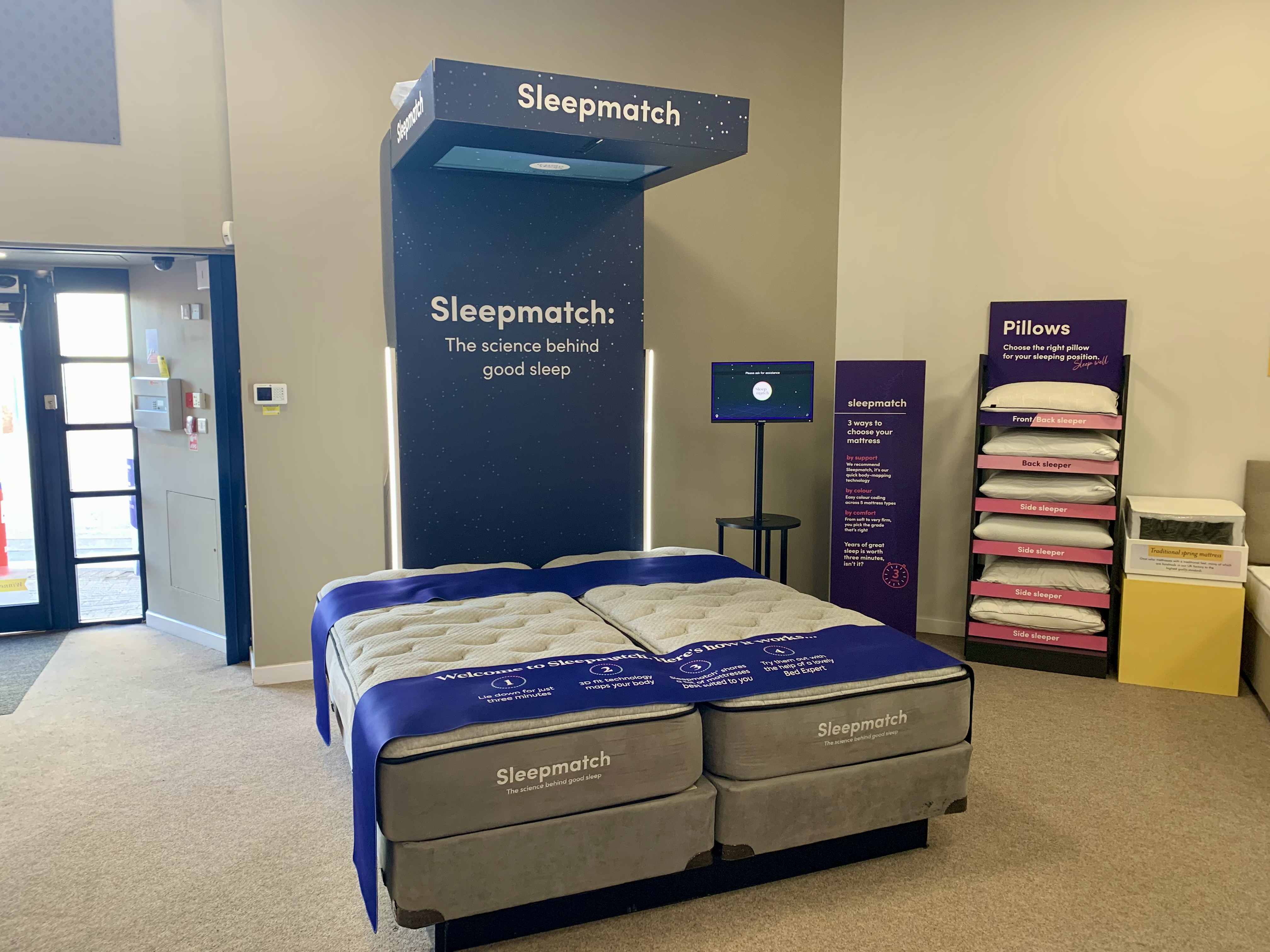 Head in-store for the full Sleepmatch&trade; experience. Our unique Sleepmatch&trade; technology matches you with your perfect bed.