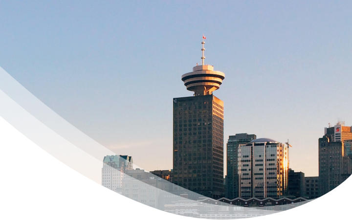 Vancouver skyline featuring the Vancouver Lookout.