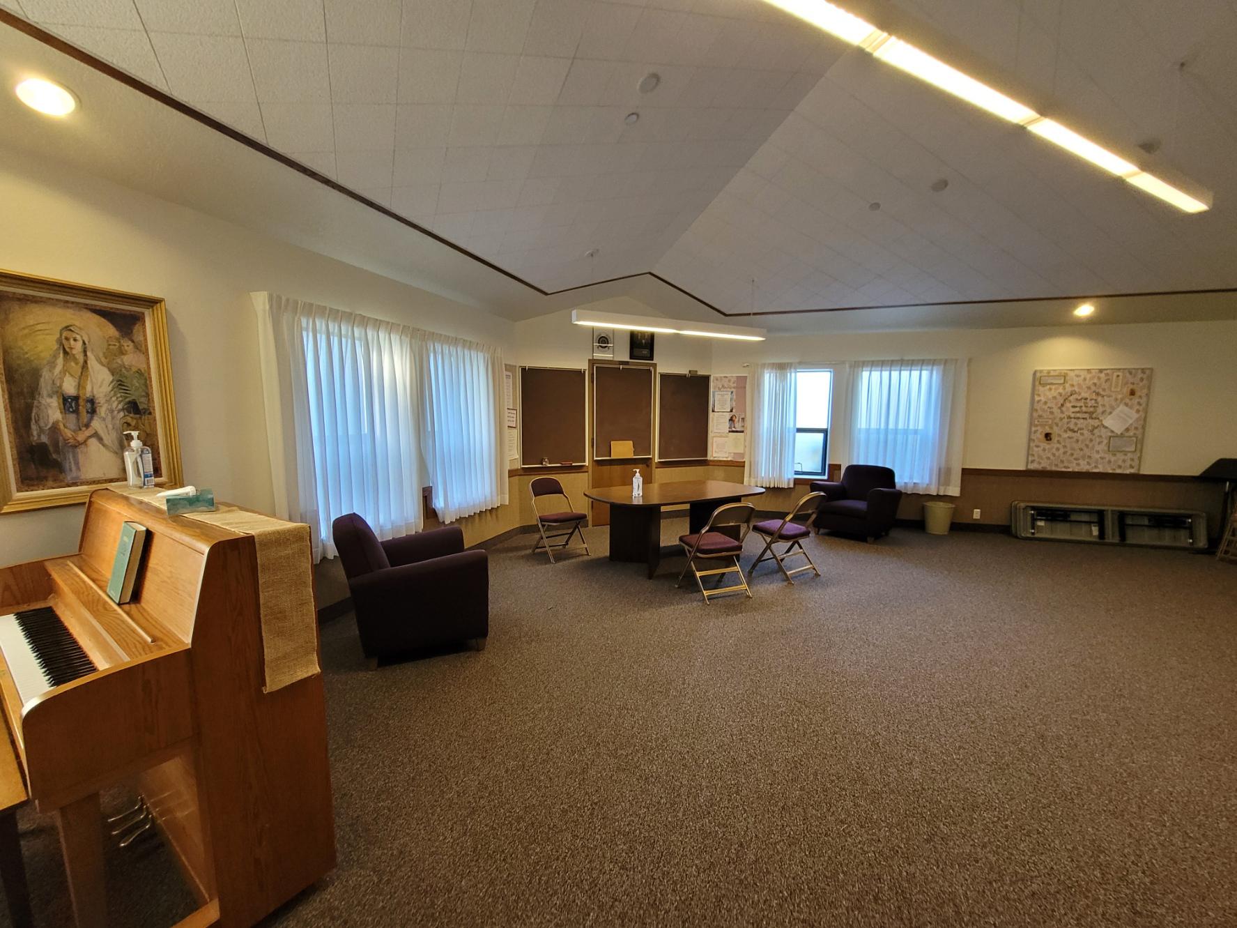 Relief Society Room, a women's classroom, at  The Church of Jesus Christ of Latter-day Saints