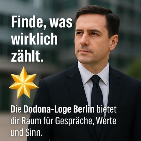 Portrait eines nachdenklichen Herren für die Dodona Loge Berlin.