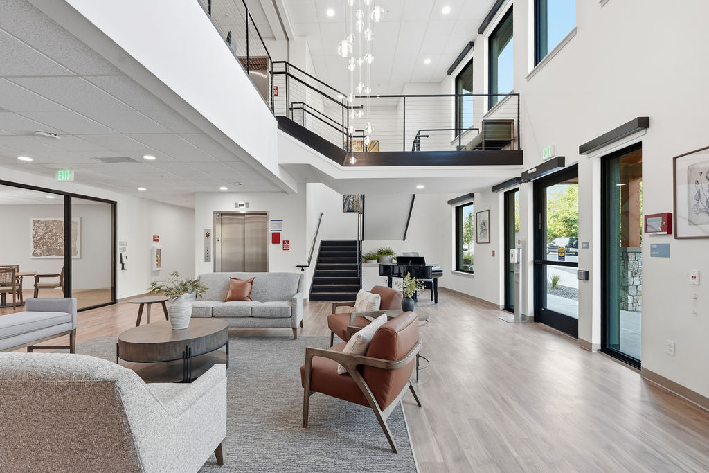 Shared community space at new assisted living facility in Spokane Valley 
