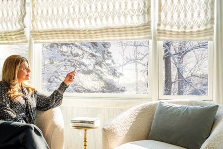 Flat Roman Shades by Lafayette bring clean lines and soft folds for a modern, tailored feel. A timeless pick for any space.