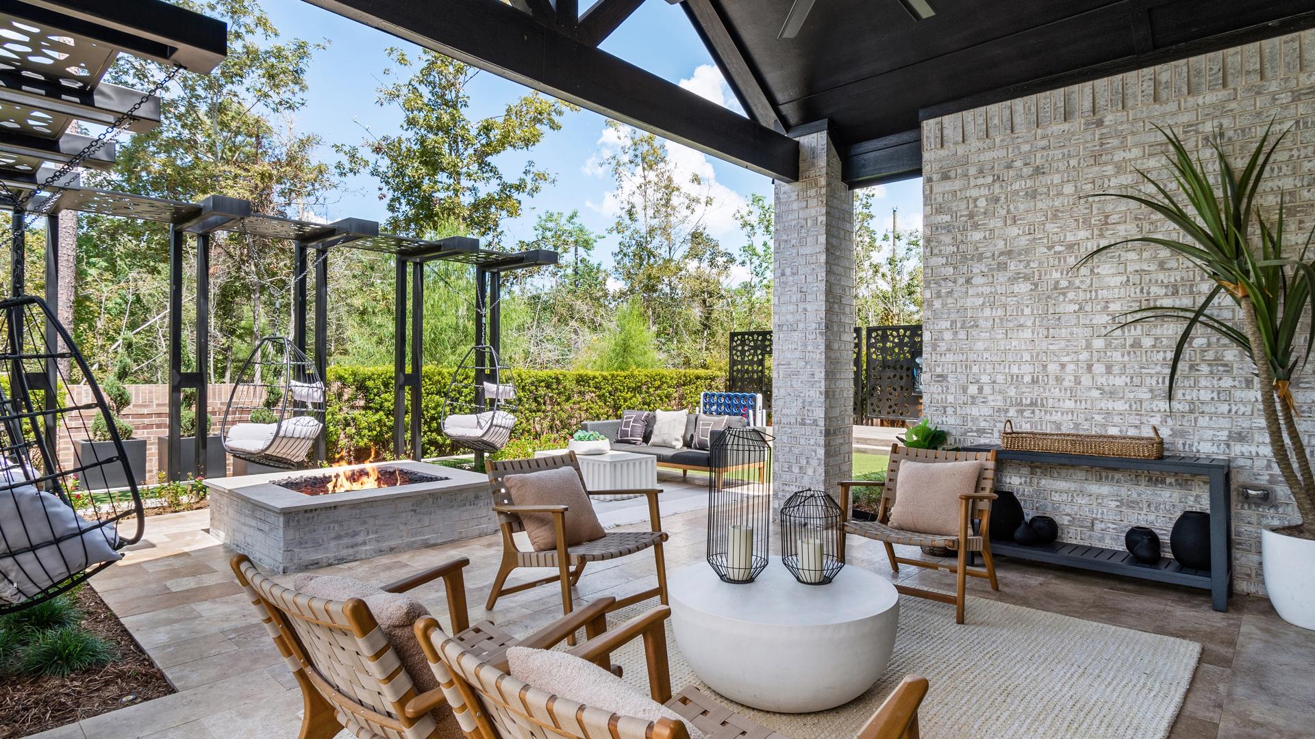Covered patios ideal for indoor-to-outdoor entertaining