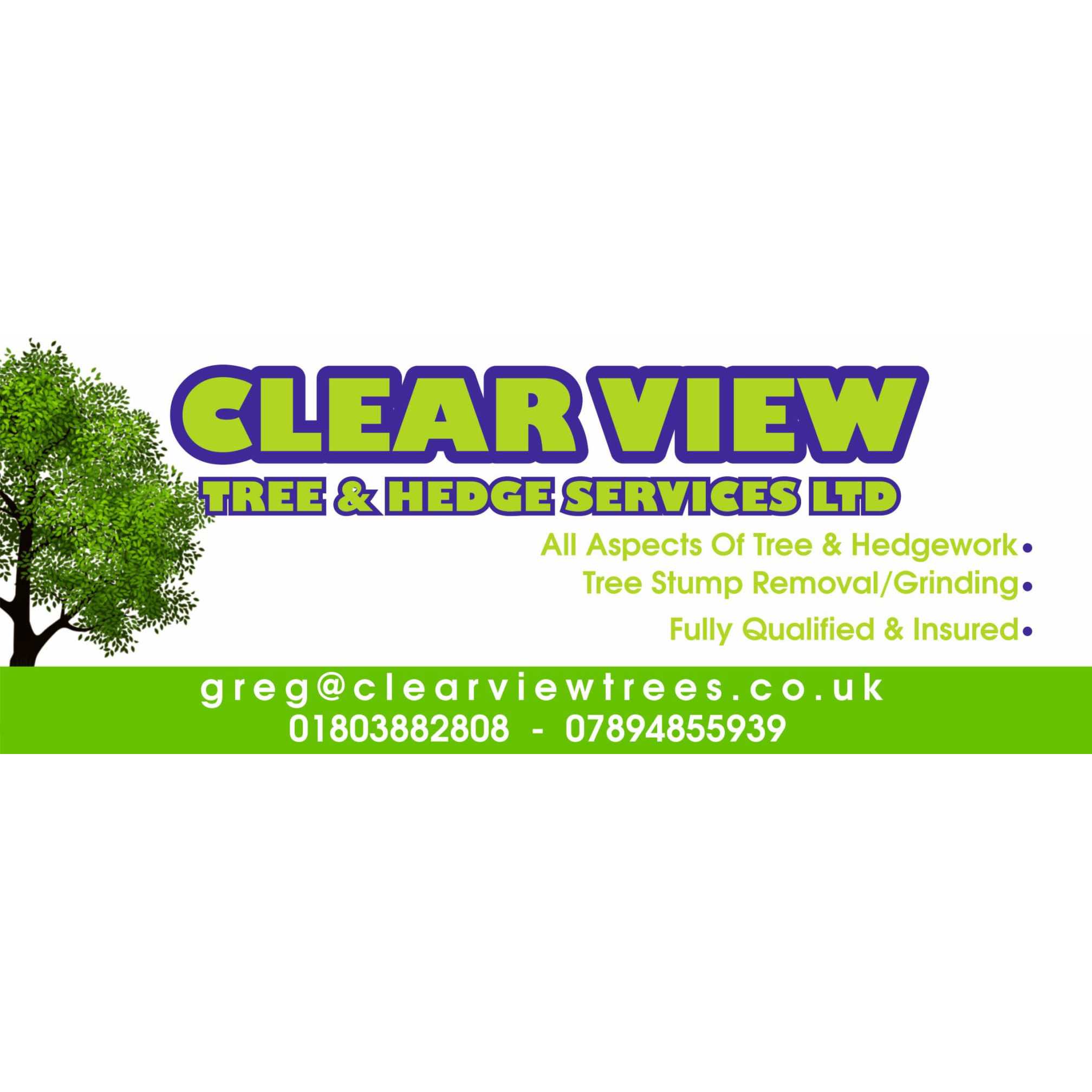 LOGO Clear View Tree & Hedge Services Ltd Brixham 01803 882808