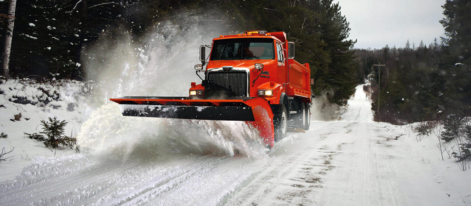 Freightliner Snow Plow Red