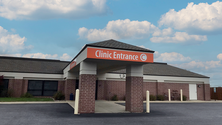 Aspirus Portage Clinic entrance on the Aspirus Divine Savior campus