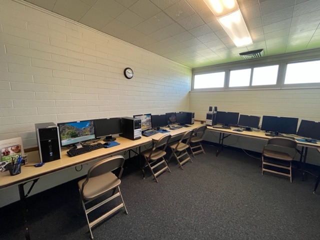 Family History room at the Rock Blvd Stake Center
