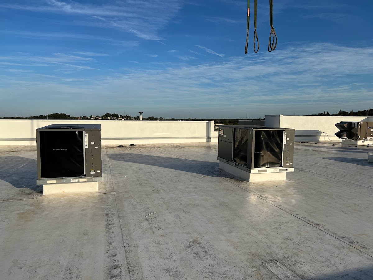 Commercial rooftop HVAC units installed to support efficient climate control for a business property.