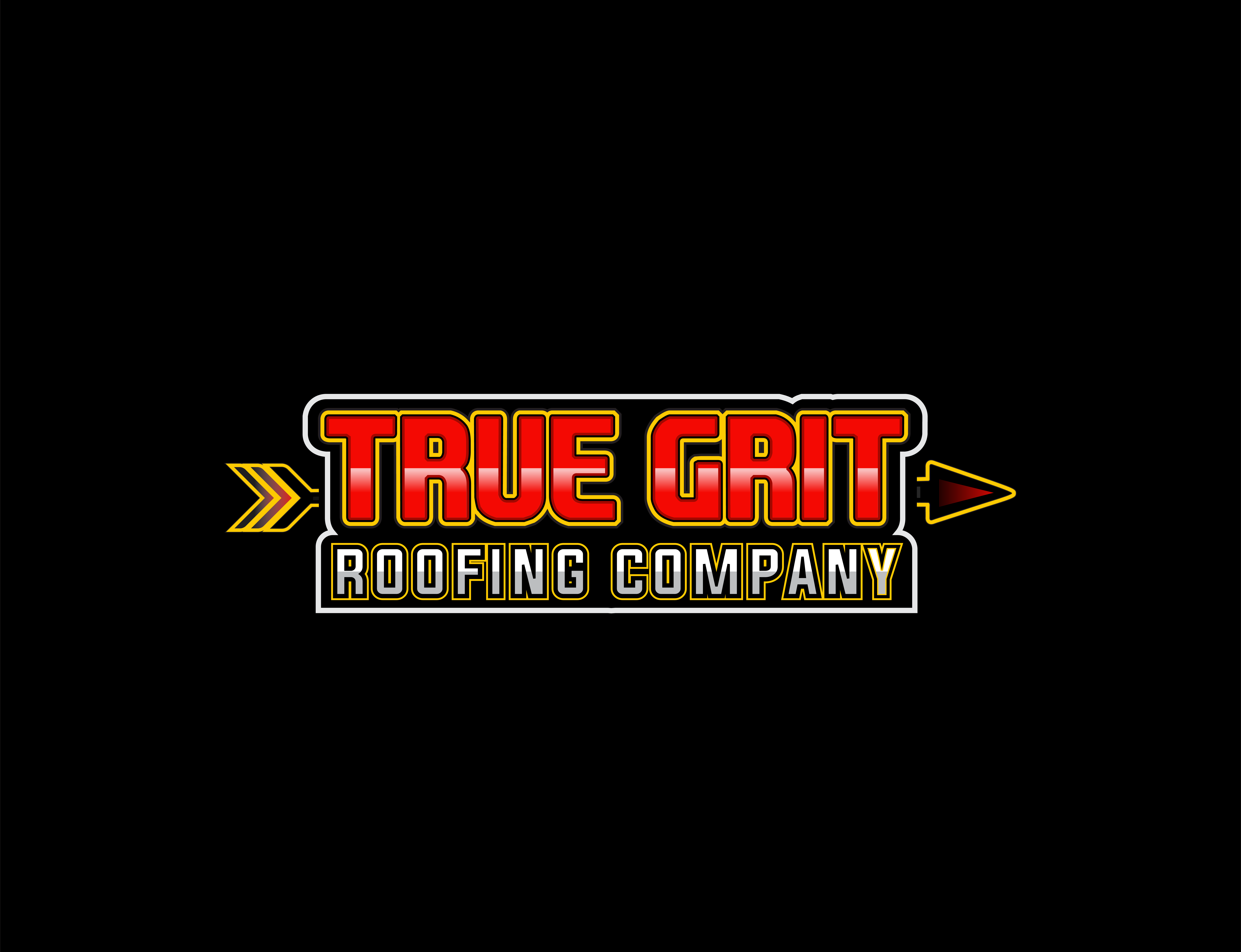 True Grit Roofing Company Logo on black background