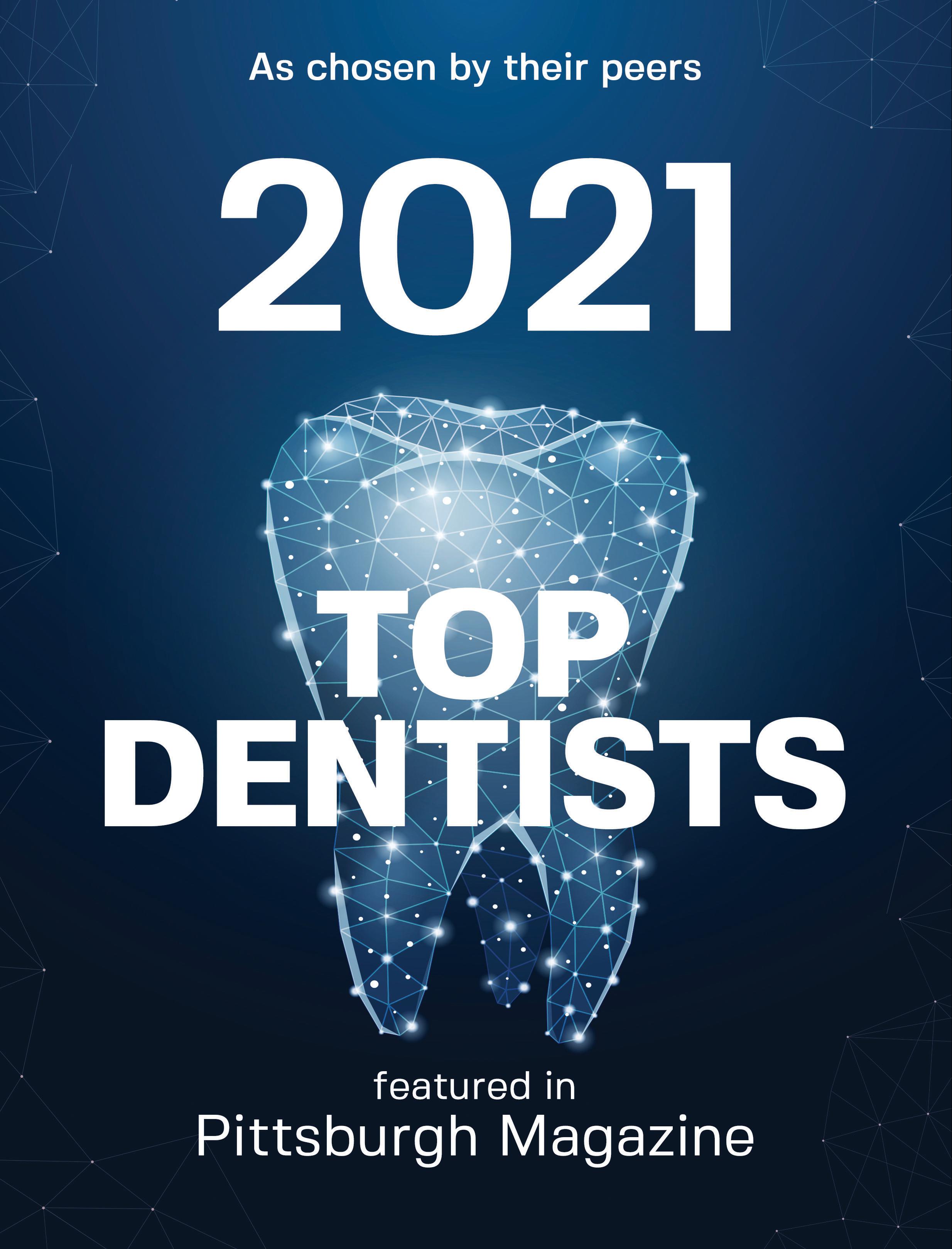 Uptown Dental 2021 Top Dentists Award from Pittsburgh Magazine