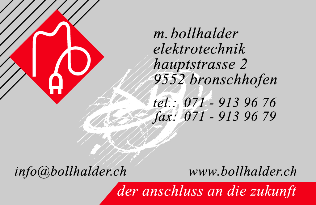 Bollhalder Elektrotechnik, Hauptstrasse 2 in Bronschhofen