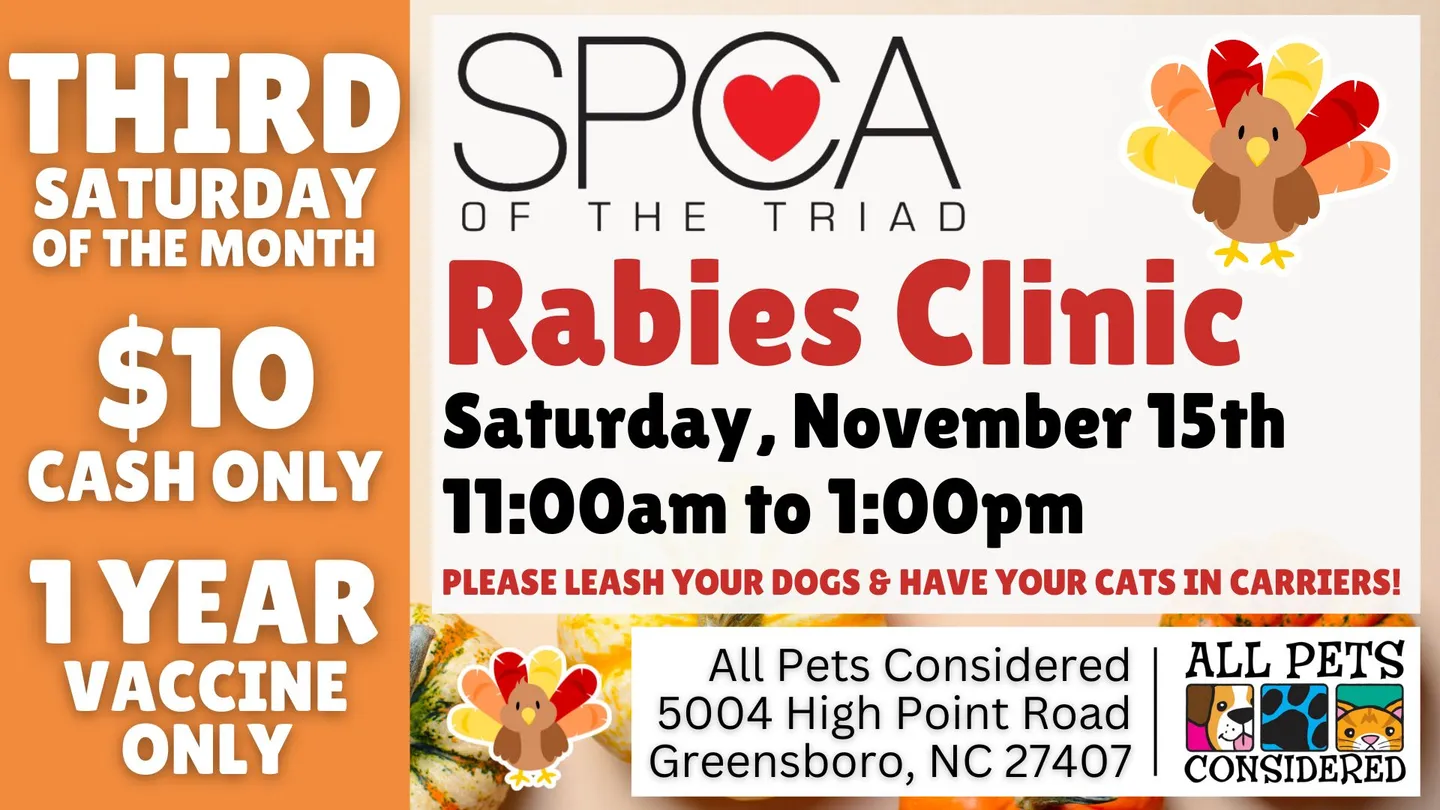 Image of Local Pet Event November SPCA Rabies Clinic (Sedgefield) Nearby