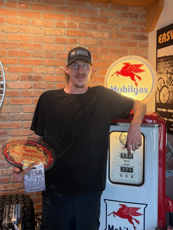 Mike Whetstone, technician at Walker Tire Point S, 4221 S. 48th Street in Lincoln, Nebraska.