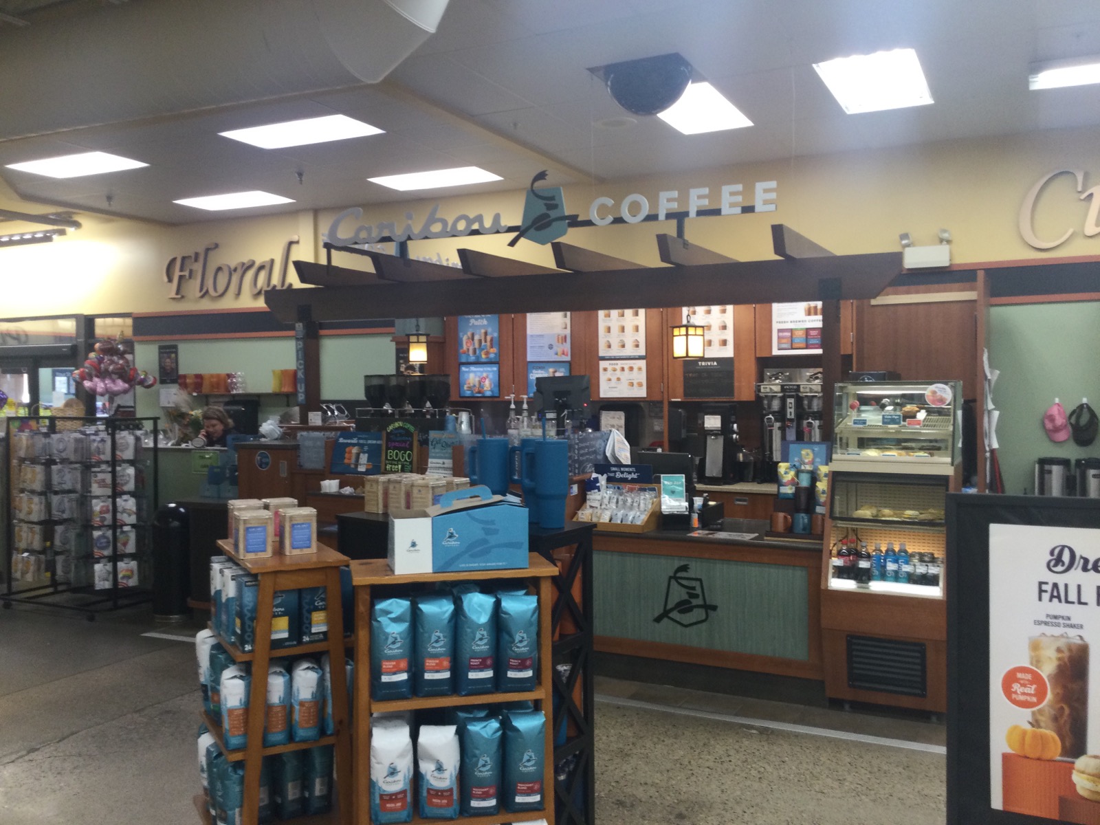 Storefront of the Caribou Coffee at 612 South Minnesota Avenue in St. Peter