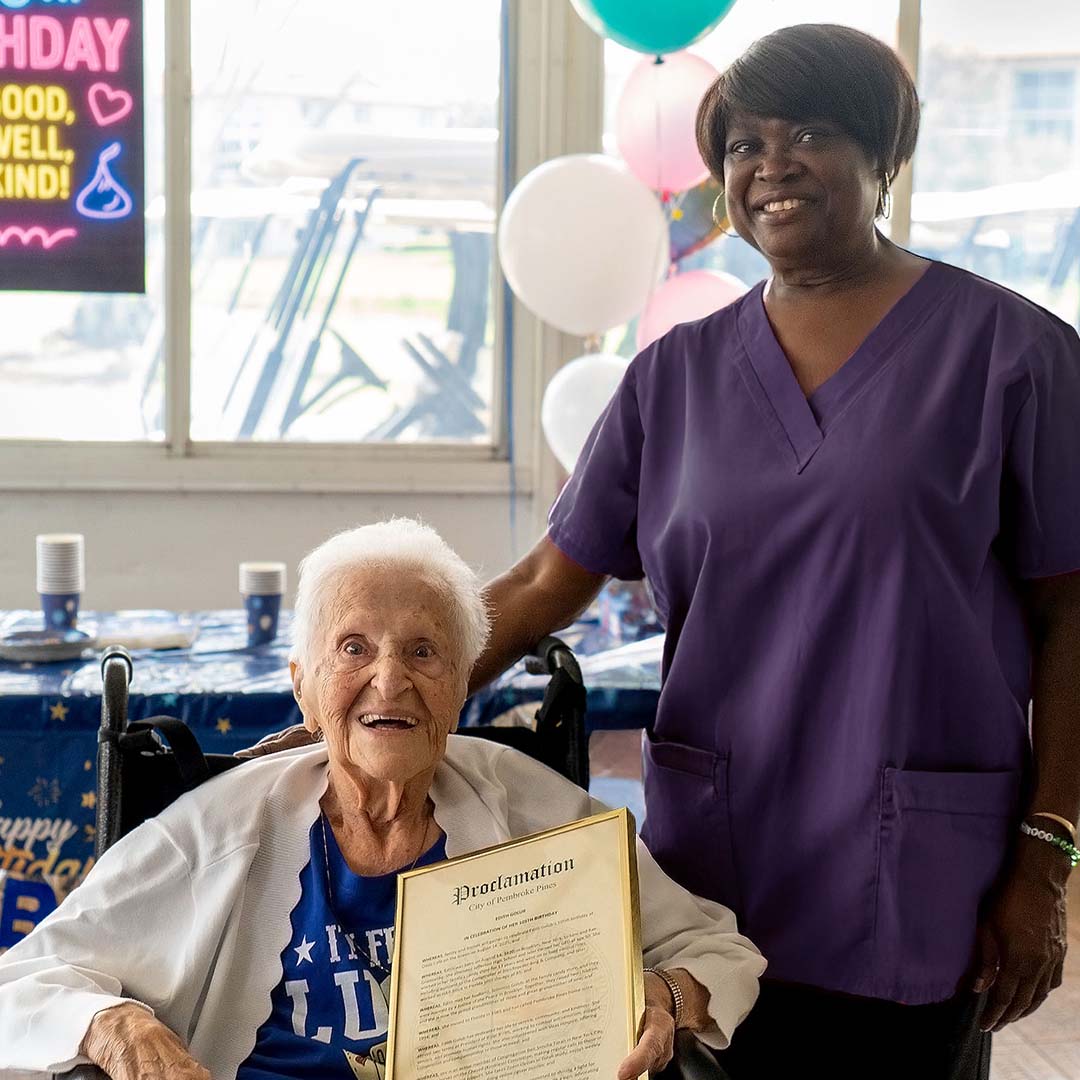Nurse with hospice patient.