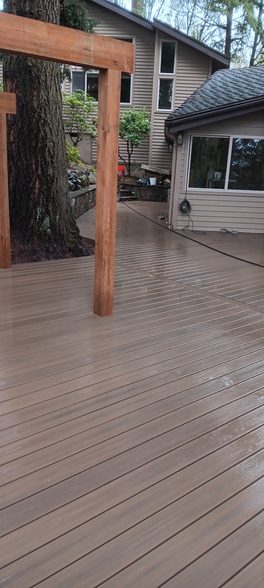 custom deck with Trex decking