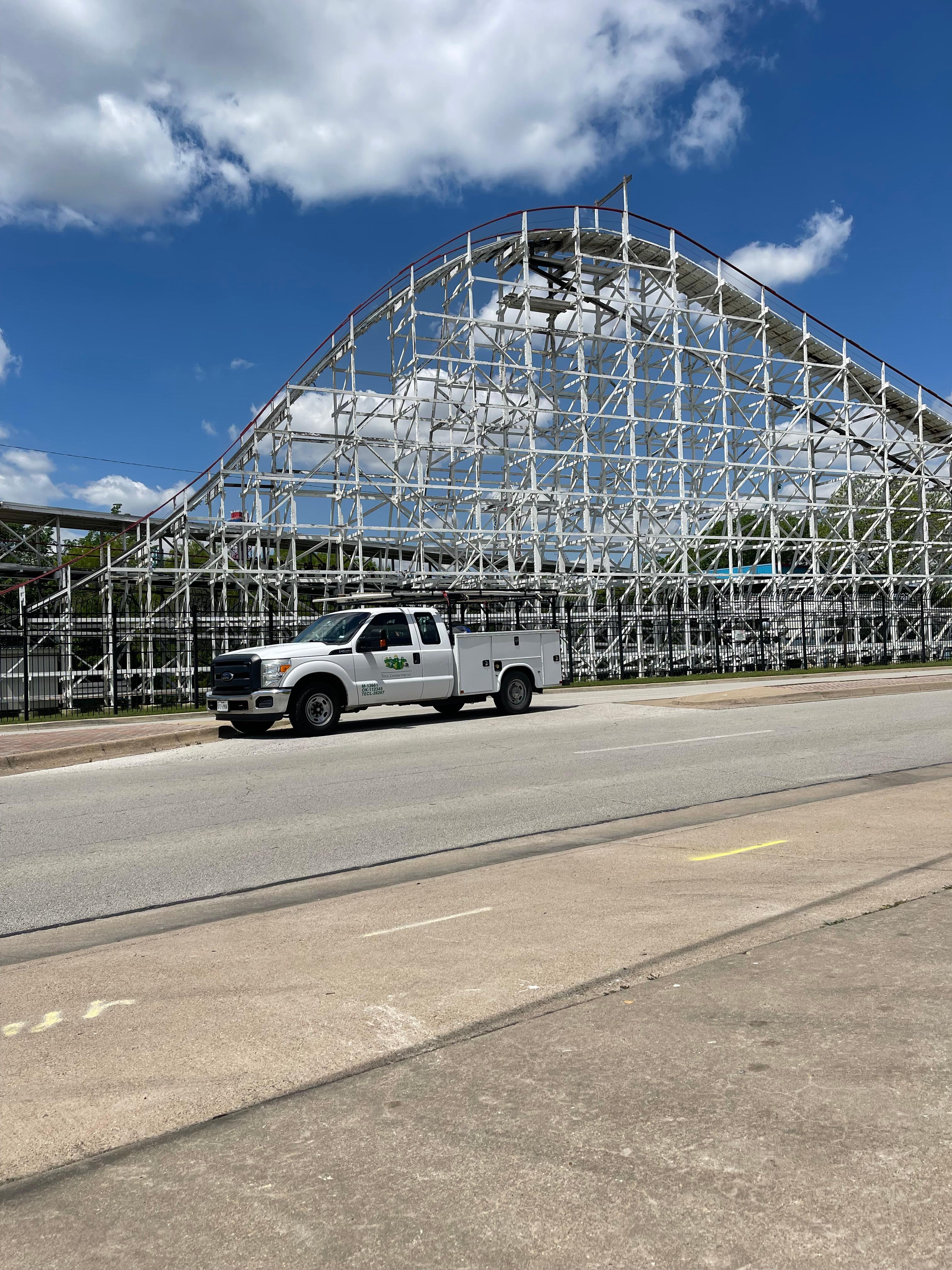 The Tioga Truck at Six Flags Over Texas in Arlington Texas.