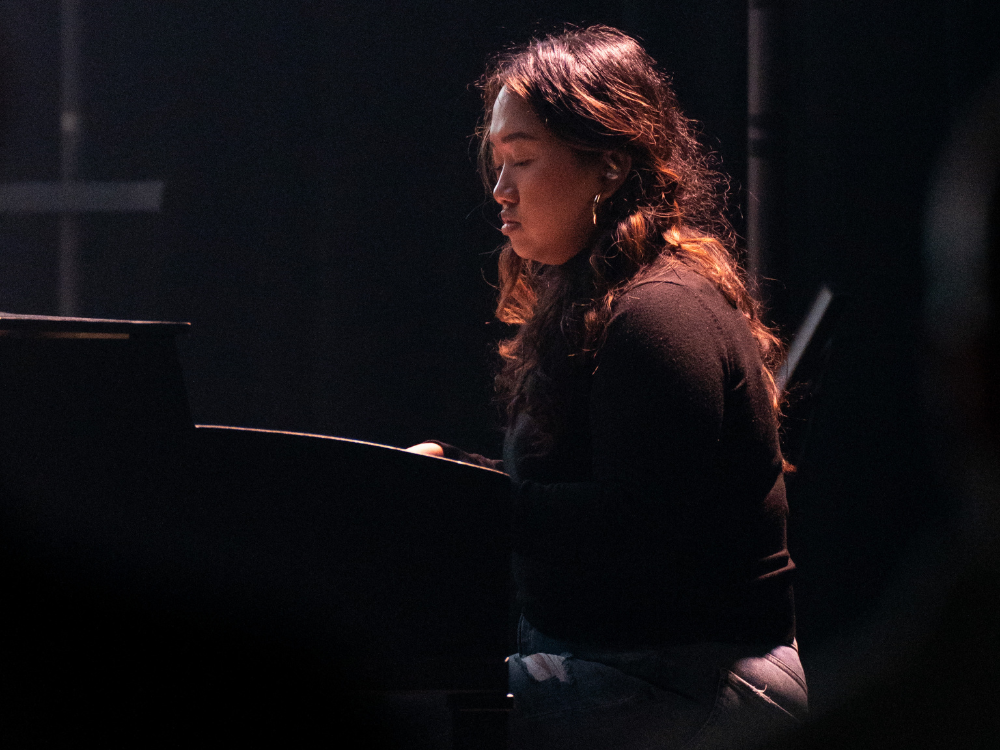 Woman playing piano at Church on the Move in Broken Arrow, Oklahoma