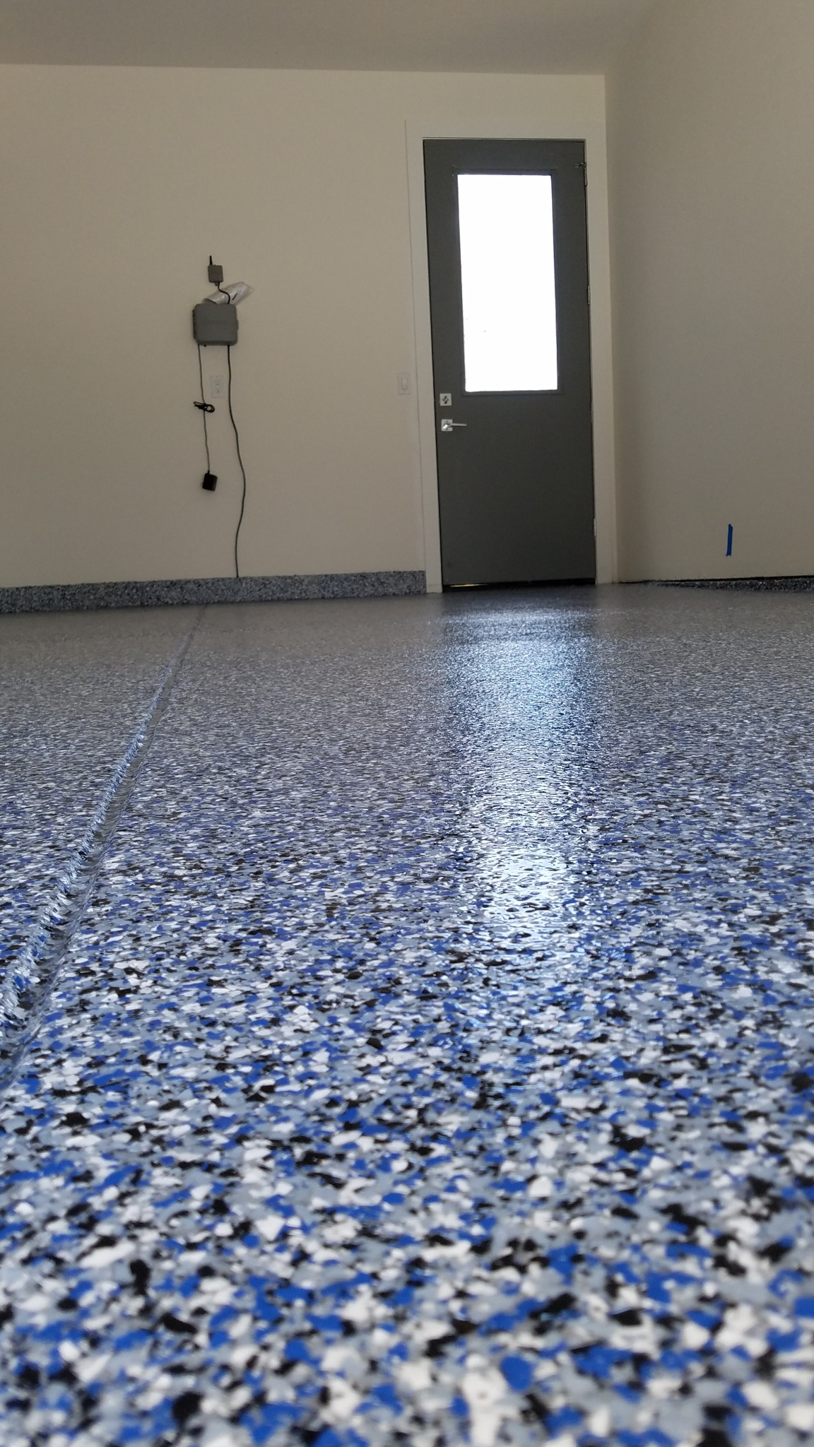 Epoxy in Blue on a Boulder Garage Floor!
