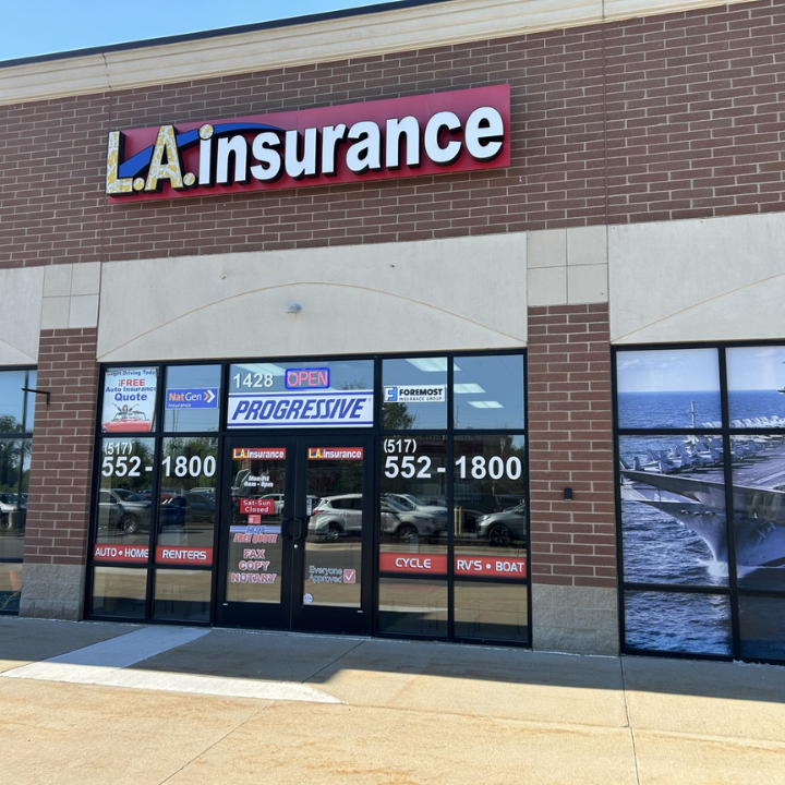 Exterior of the L.A. Insurance located at 1428 Lawson Dr. in MI