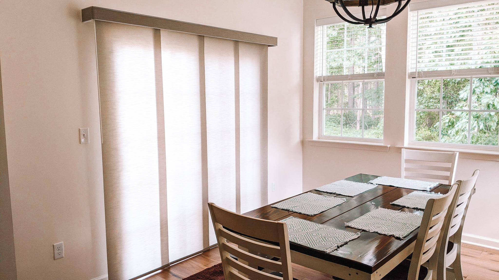 Sliding panels like these in Holmdel, NJ can be a refreshing change to a sliding glass door