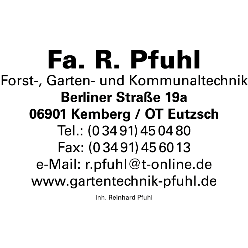 Reinhard Pfuhl in Kemberg - Logo