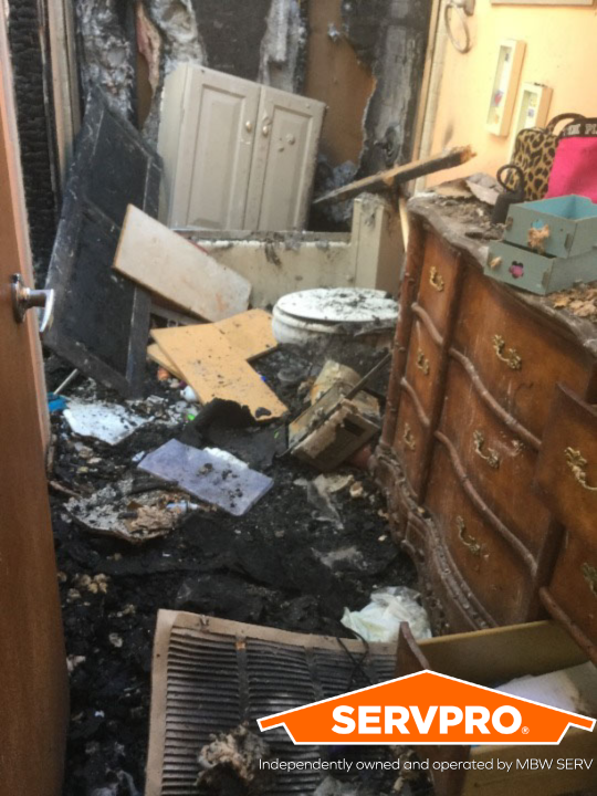 SERVPRO of Dallas bathroom after natural disaster