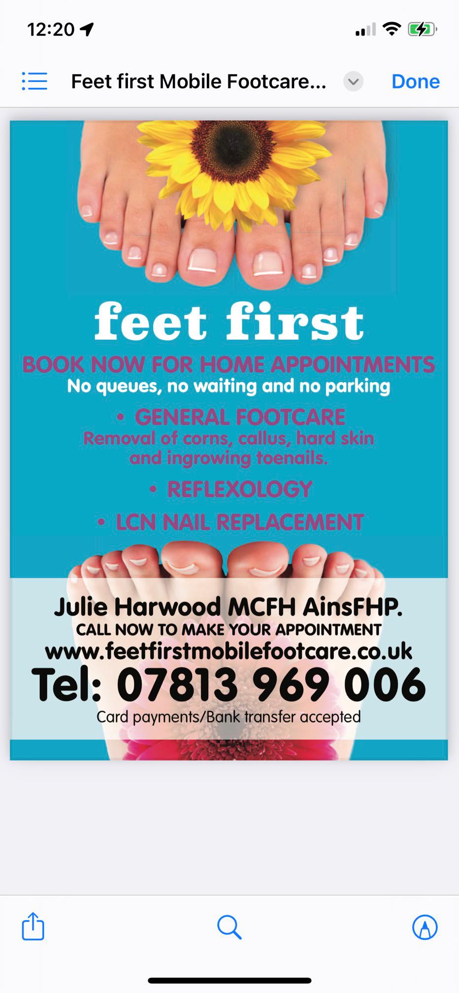 Images Feetfirst Mobile Footcare Practitioner