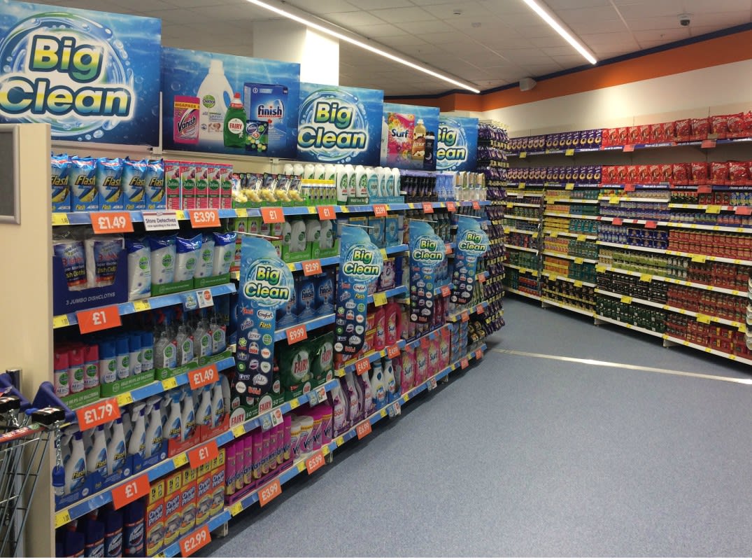 A first glimpse inside B&M's brand new Bargains store in Oldham, Spindles Shopping Centre.
