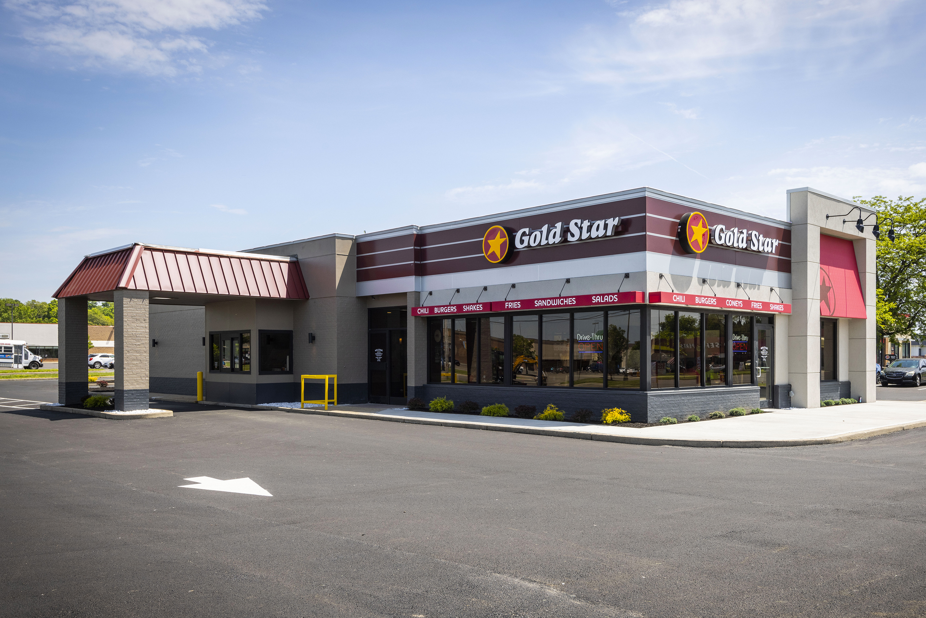 Newly remodeled exterior and drive-thru of Gold Star Hamilton Rt. 4.