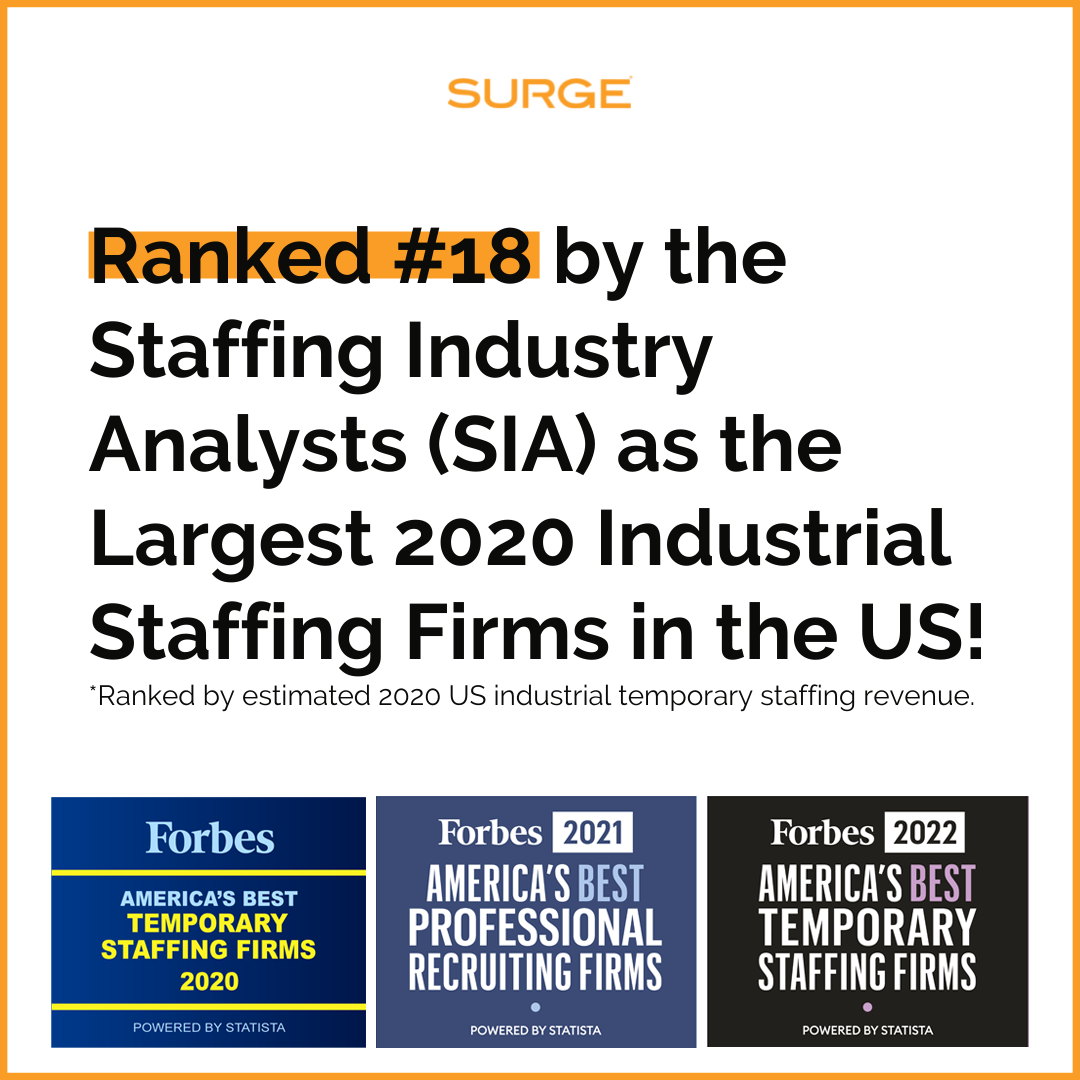 SurgeÂ® is a national leader with over 50 years of experience providing quality staffing and innovative workforce solutions.